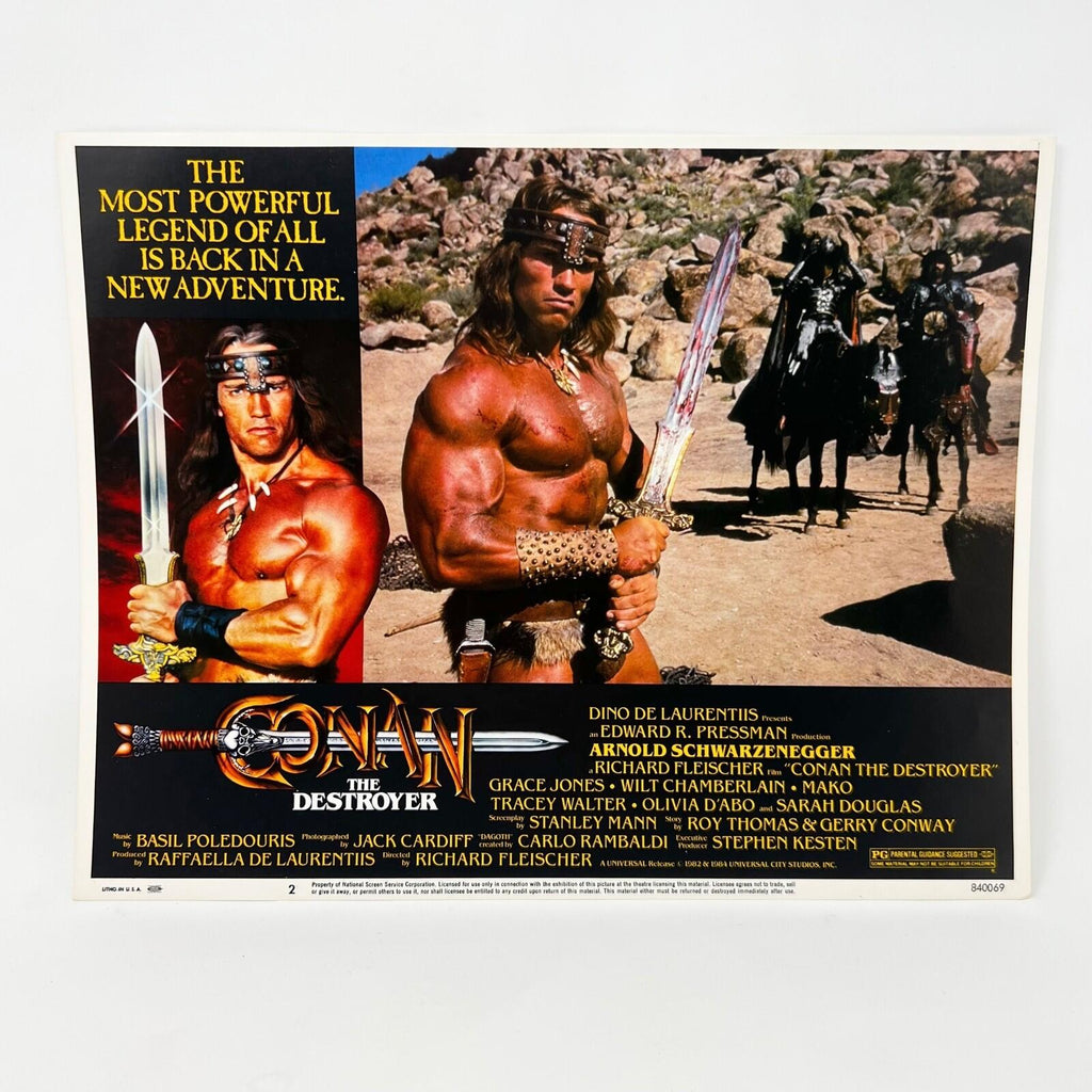 Connan The Destroyer Scifi Collectible movie Lobby Card set of 8