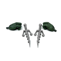 Neca Teenage Mutant Ninja Turtles Raphael hands w lightning bolt sai