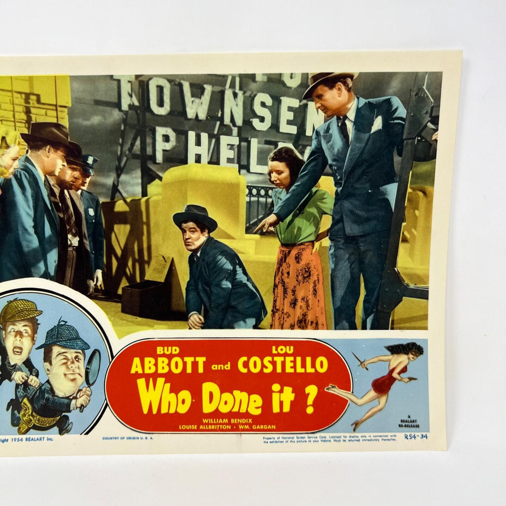 1954 Who Done It Lobby Card Collectible Lobby Card Movie Poster No.1