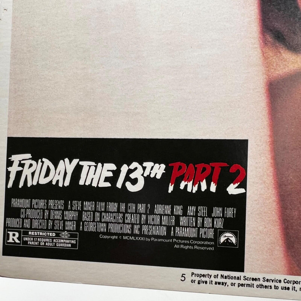 Friday The 13th Part 2 Horror Movie Lobby Cards Poster No.5