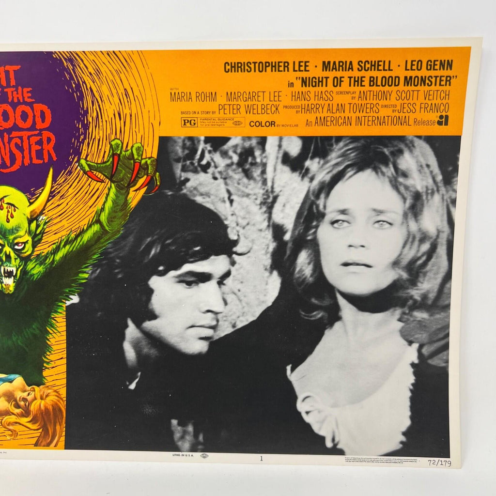 1972 Night Of The Blood MonsterLobby Card Movie Poster No.1