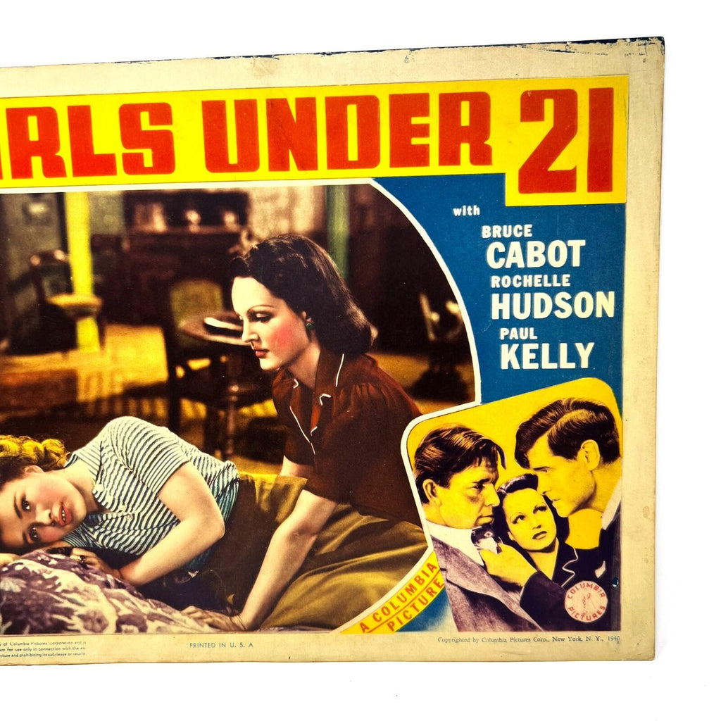 1940 Girls Under 21 Movie Lobby Card Bruce Cabot Rochelle Hudson Paul Kelly (g)