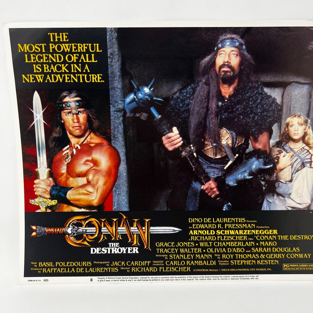 Connan The Destroyer Scifi Collectible movie Lobby Card set of 8