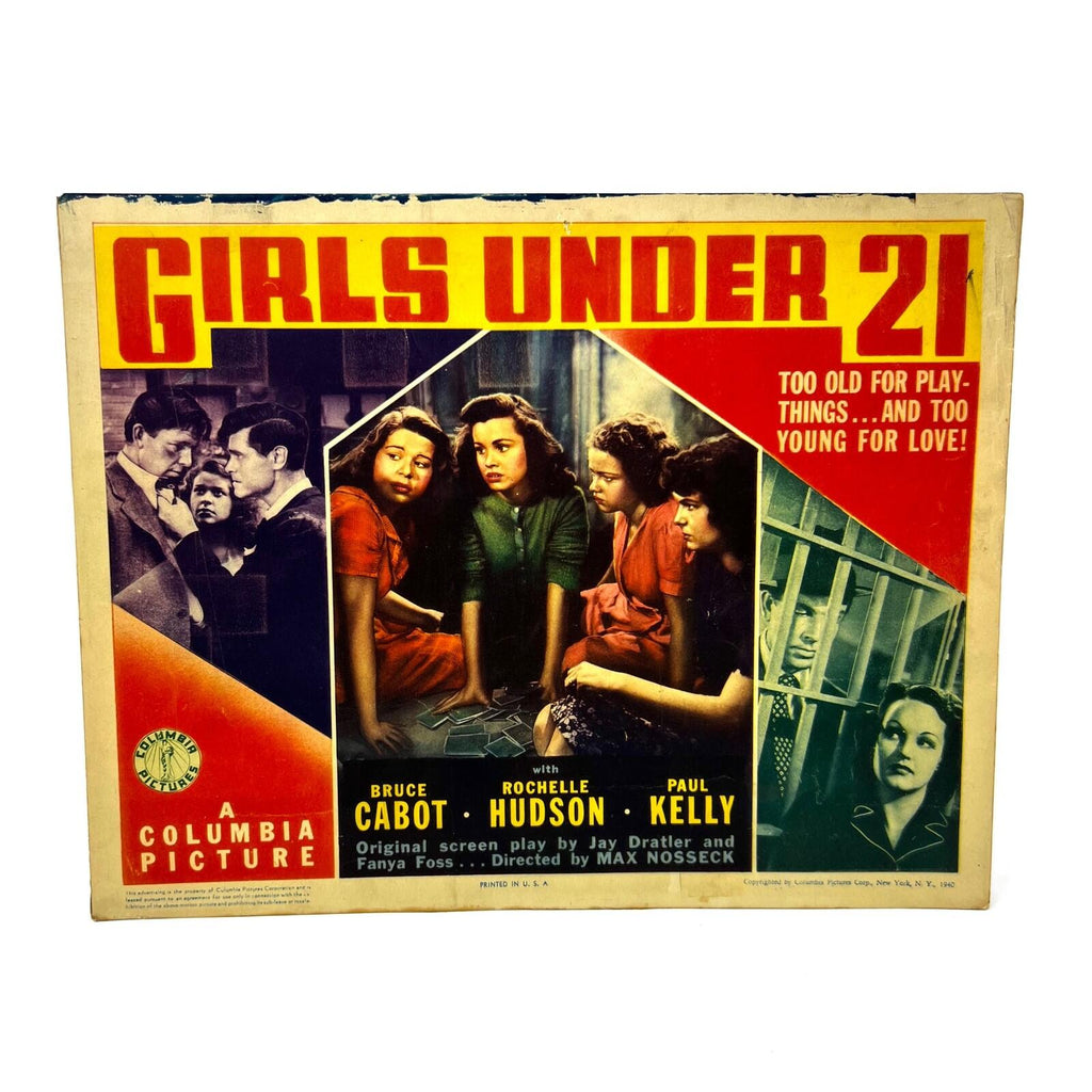 1940 Girls Under 21 Movie Lobby Card Bruce Cabot Rochelle Hudson Paul Kelly (d)