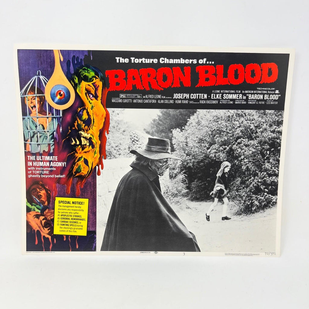 1972 The Torture Chambers Of Baron Blood Lobby Card Movie Poster No.3