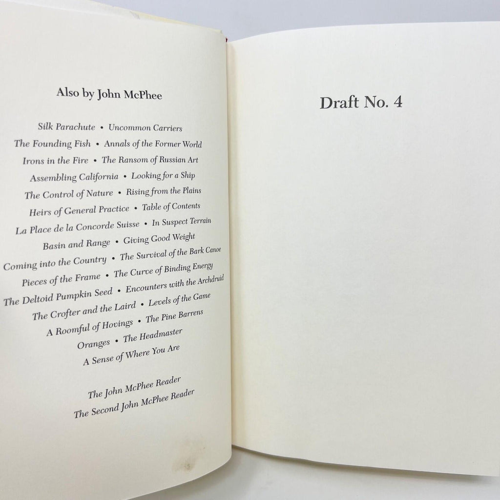 Draft No.4 On the Writing Process Hardcover John McPhee