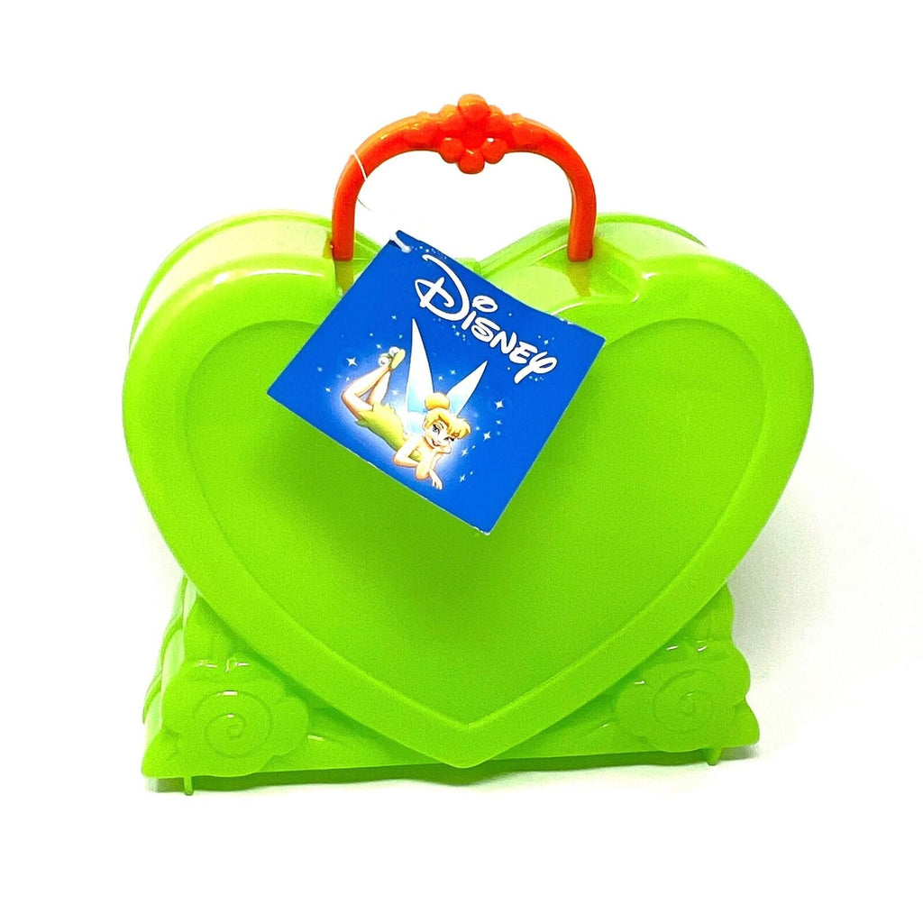 Disney Tinkerbell Green Heart Shaped Tink Lunch Box 9" X 8