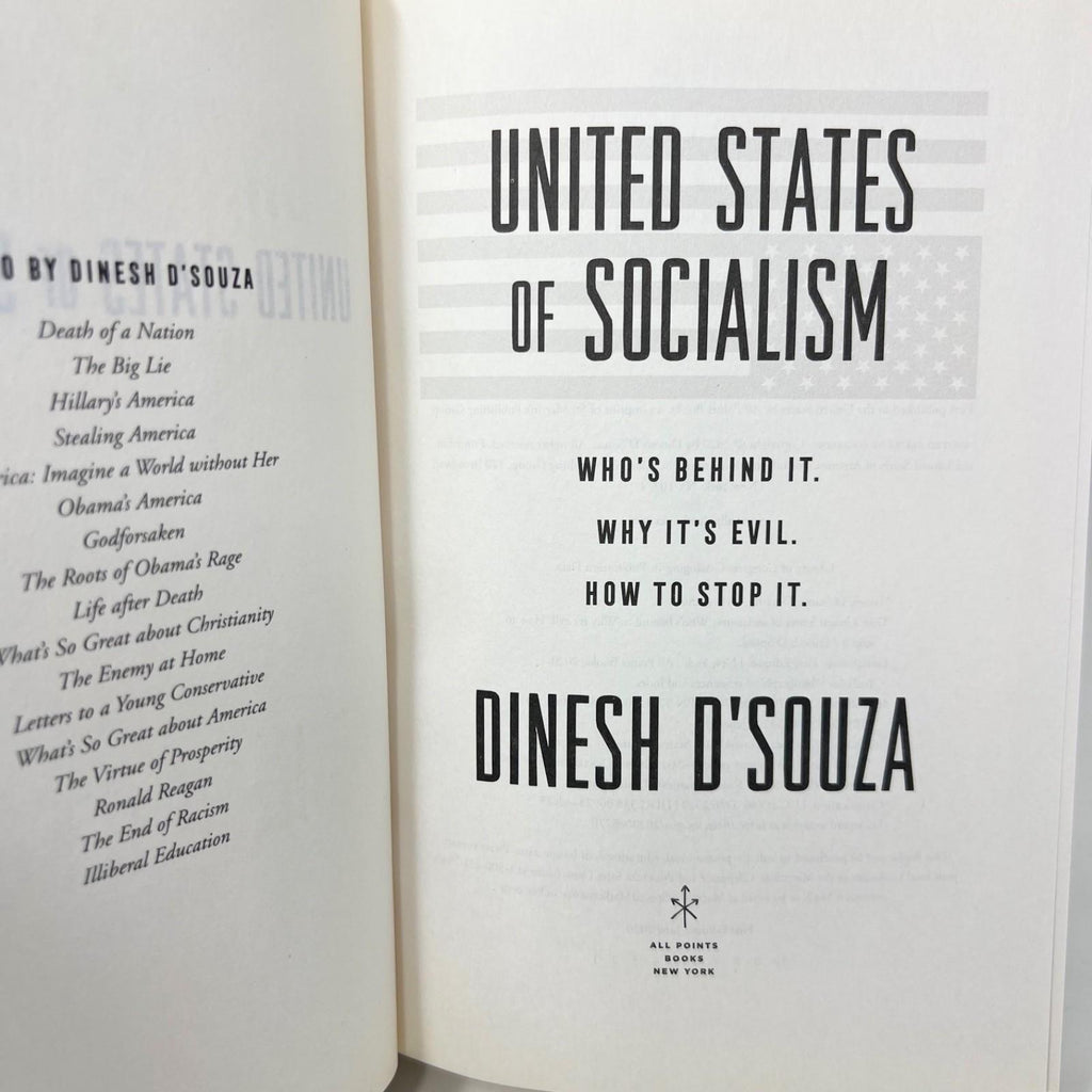 United States of Socialism: Who's Behin- Dinesh DSouza,  hardcover 1st Print