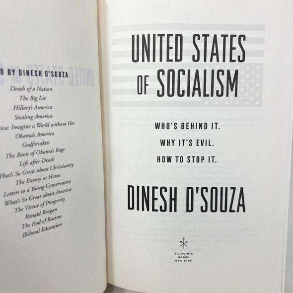 United States of Socialism: Who's Behin- Dinesh DSouza,  hardcover 1st Print