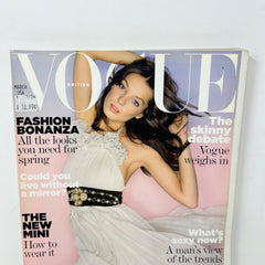 Vogue Birtish Fashion Magazine Catalog March 2007 Daria Werboy Cover
