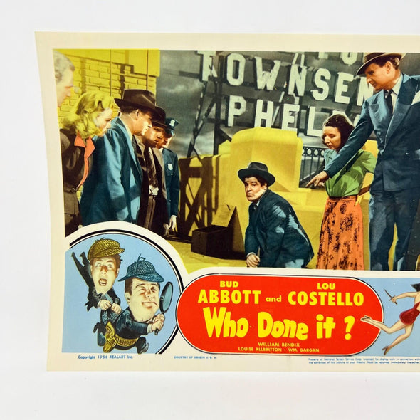 1954 Who Done It Lobby Card Collectible Lobby Card Movie Poster No.1