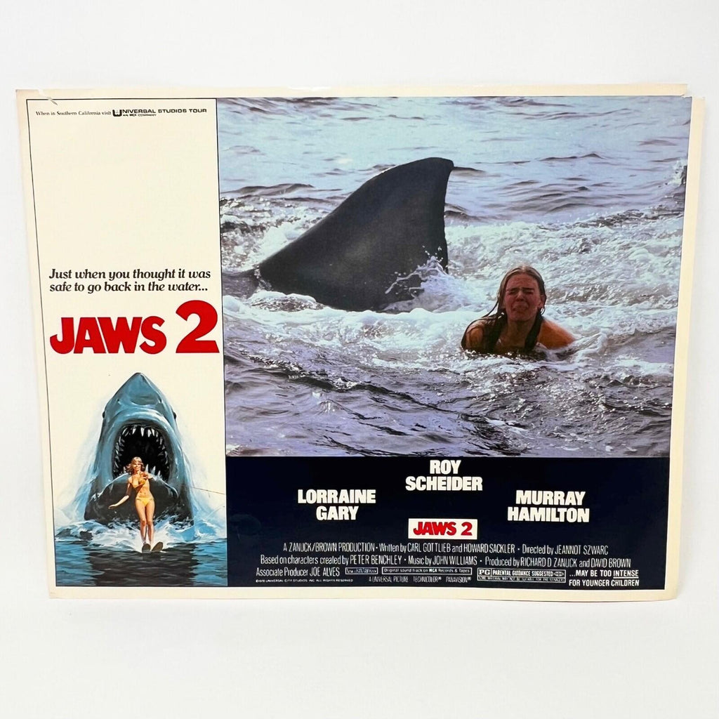 1978 Universal Studios Jaws 2 Horror Film Original Movie Lobby Card (b)