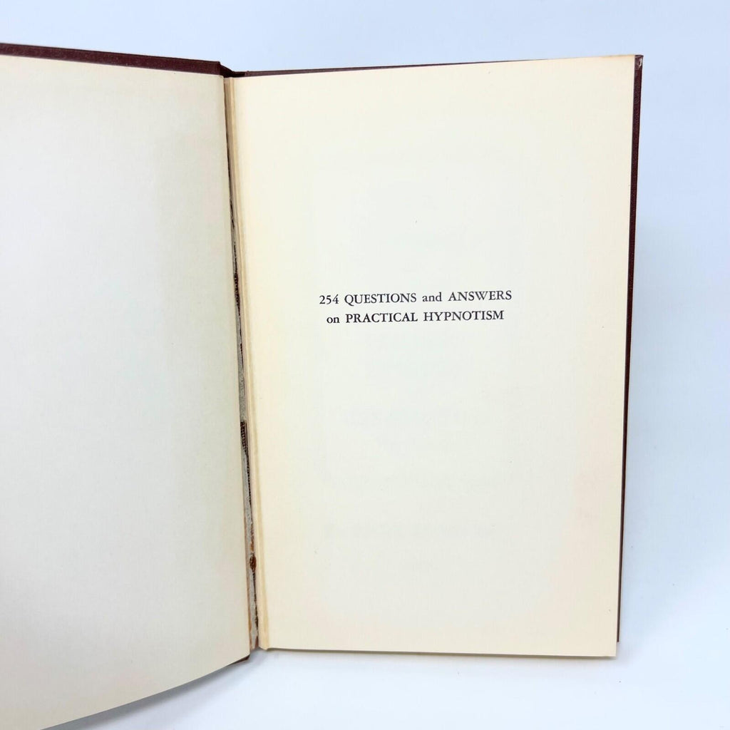 254 Questions And Answers On Practical Hypnotism EMILE FRANCHEL 1957 Hardcover