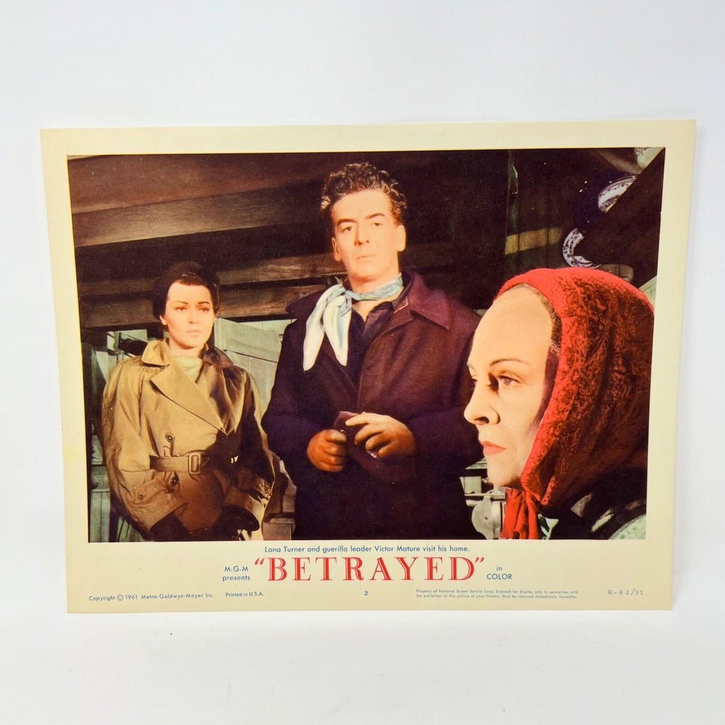 1962 Betrayed Lobby Card Movie Poster No.2