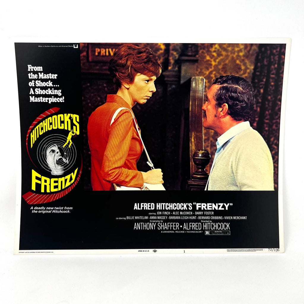 Alfred Hitchcoks Frenzy Collectible movie Lobby Card set of 8