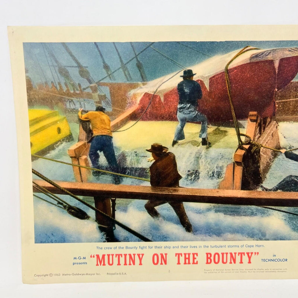 1963 Mutiny On The Bounty Collectible Movie Lobby Card No.2