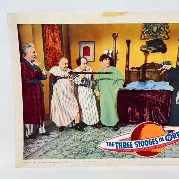 1962 The Three Stooges In Orbit Collectible Movie Lobby Card (b)