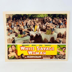 1953 White Savage Woman in Technicolor Movie Lobby Card (D)