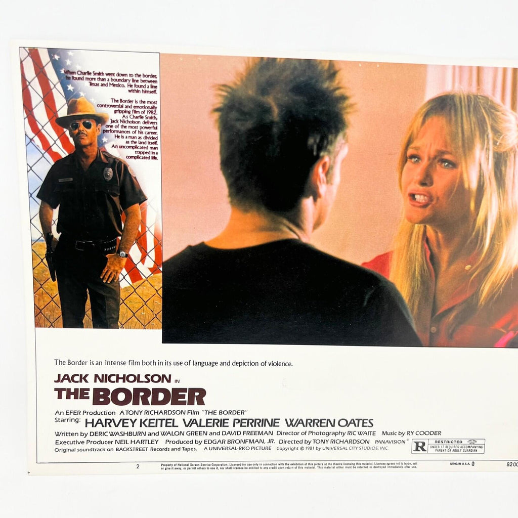 1982 The Border Collectible movie Lobby Card No.2 Jack Nicholson