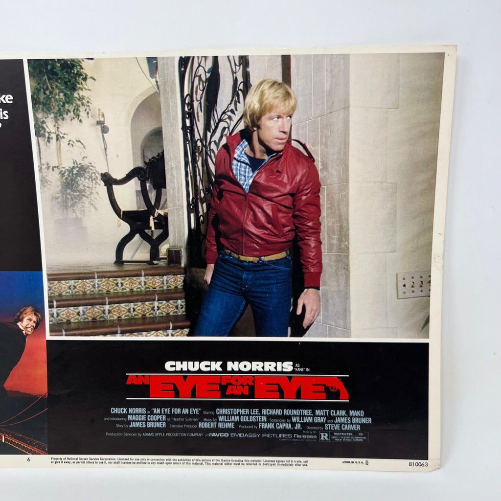1981 Chuck Norris An Eye For An Eye Collectible  Movie Lobby Card No.6