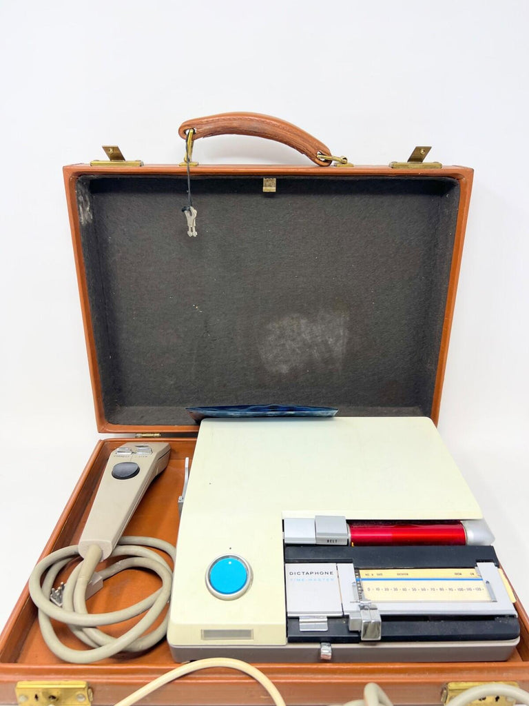Vintage Dictaphone Time-Master Dictating Machine & Case, Model 128800