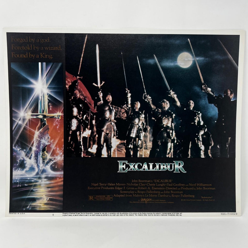 EXCALIBUR Movie Lobby CardsCollectible Lobby Card Poster No.1-7