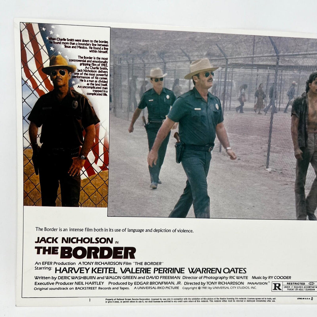 1982 The Border Collectible movie Lobby Card No.1 Jack Nicholson