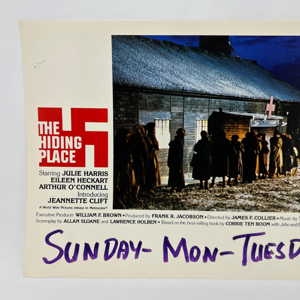 1975 The Hiding Place Collectible Movie Lobby Card (e)