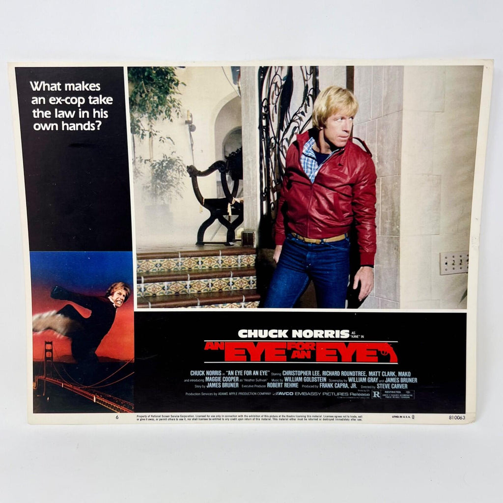 1981 Chuck Norris An Eye For An Eye Collectible  Movie Lobby Card No.6