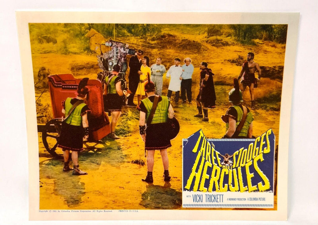 The Three Stooges Meet Hercules Original Movie Lobby Card (g)