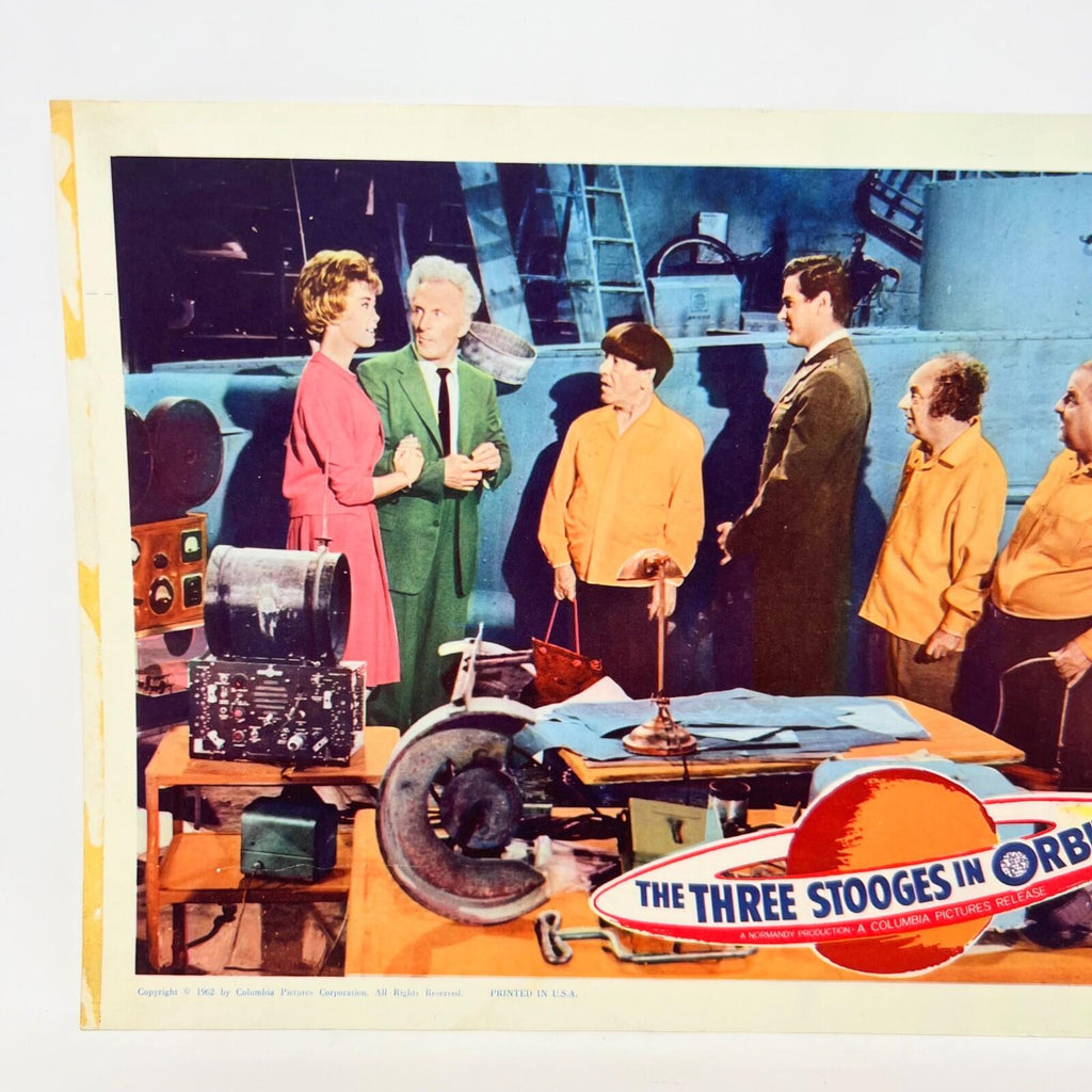 1962 The Three Stooges In Orbit Collectible Movie Lobby Card (g)