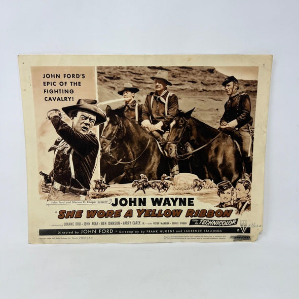 1954 John Wayne She Wore a Yellow Ribbon Collectible Movie Lobby Card (b)