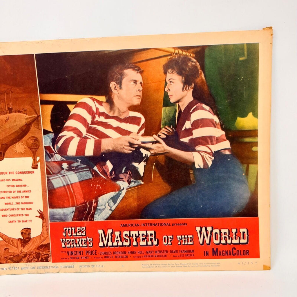 1961 Master Of The World Original Movie Lobby Card No.4 Jules Vernes Vince Price
