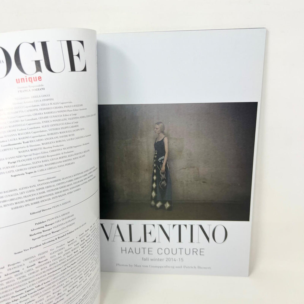 Vogue Magazine ITALIA SUPPLEMENT MAGAZINE September 2014 ALTA MODA FASHION