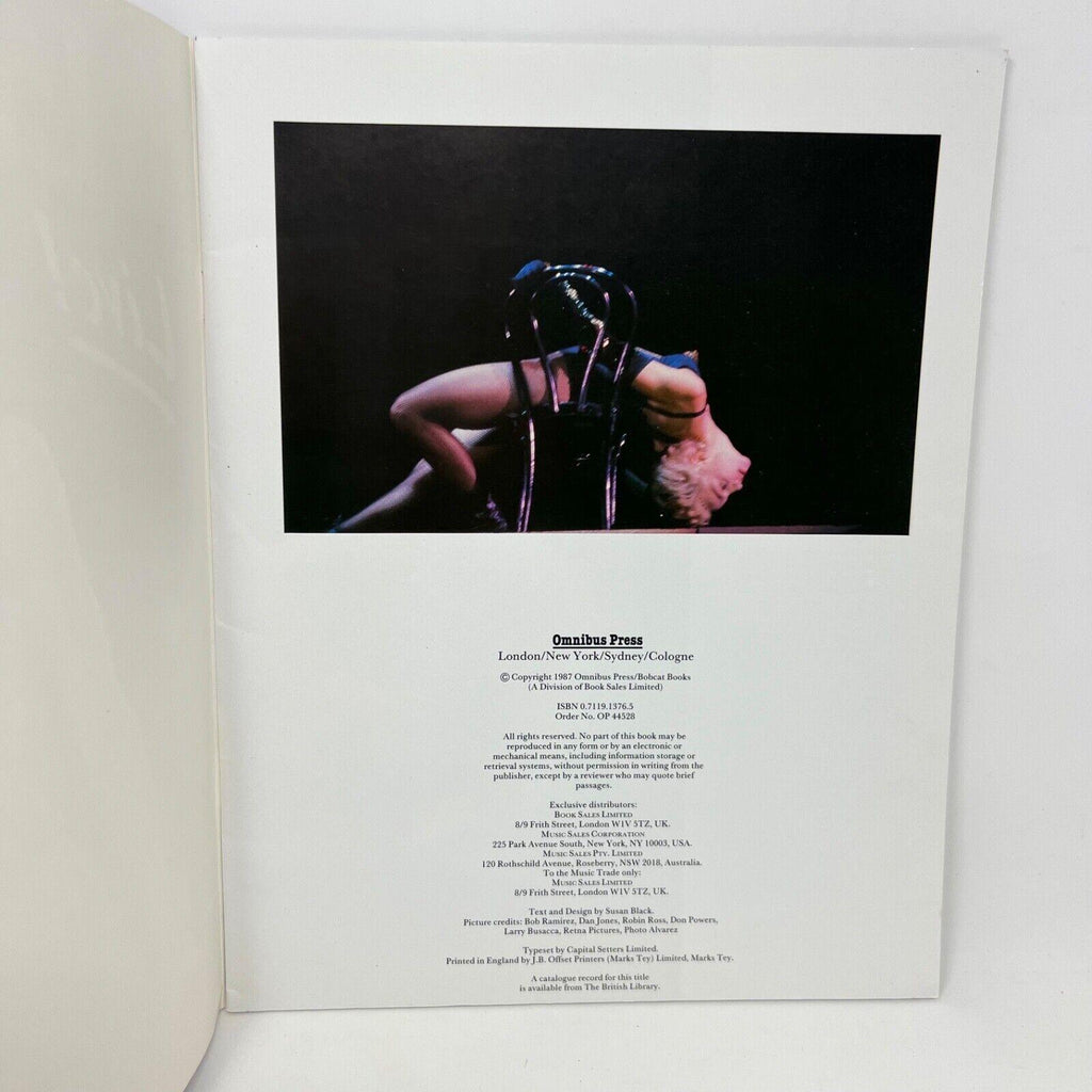 Madonna LIVE! Rare Photos Softcover Book Omibus Press 1987 Pre-Owned Vintage