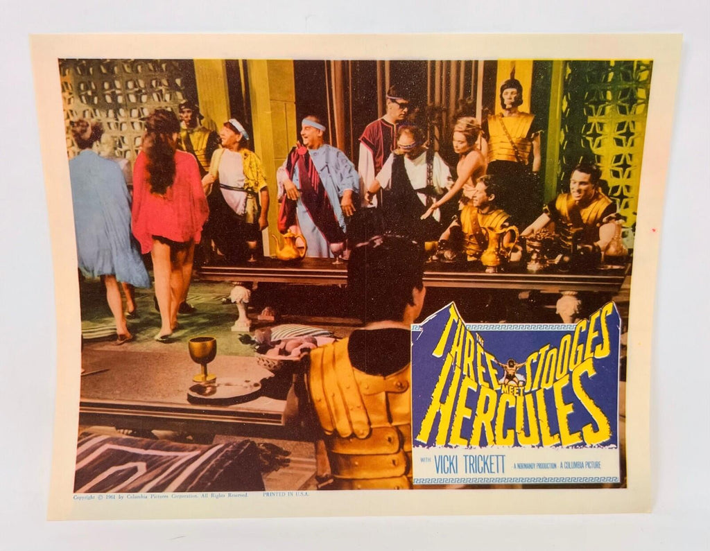 The Three Stooges Meet Hercules Original Movie Lobby Card (c)