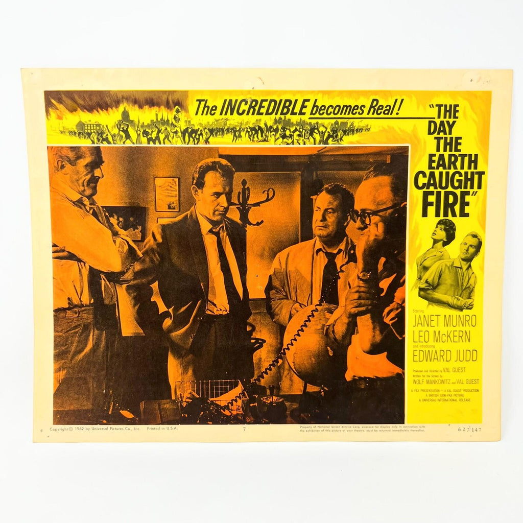 1962 The Day The Earth Cought Fire Collectible movie Lobby Cards set of 8