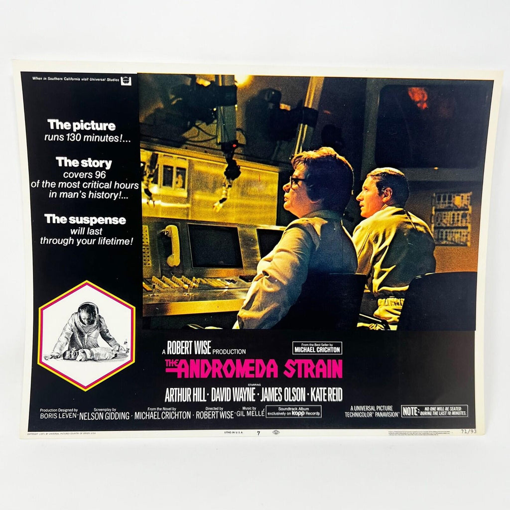 1971 The Andromeda Strain Collectible movie Lobby Card  No. 7