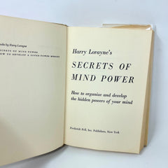 Secrets of Mind Power by Harry Lorayne, 1961 Hardcover