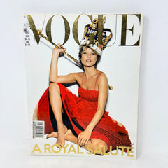 Vogue British December 2001 Kate Moss A Royal Salute