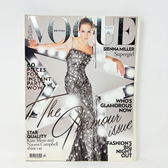 Vogue Magazine UK December 2007 Sienna Miller KATE MOSS NAOMI CAMPBELL Britis