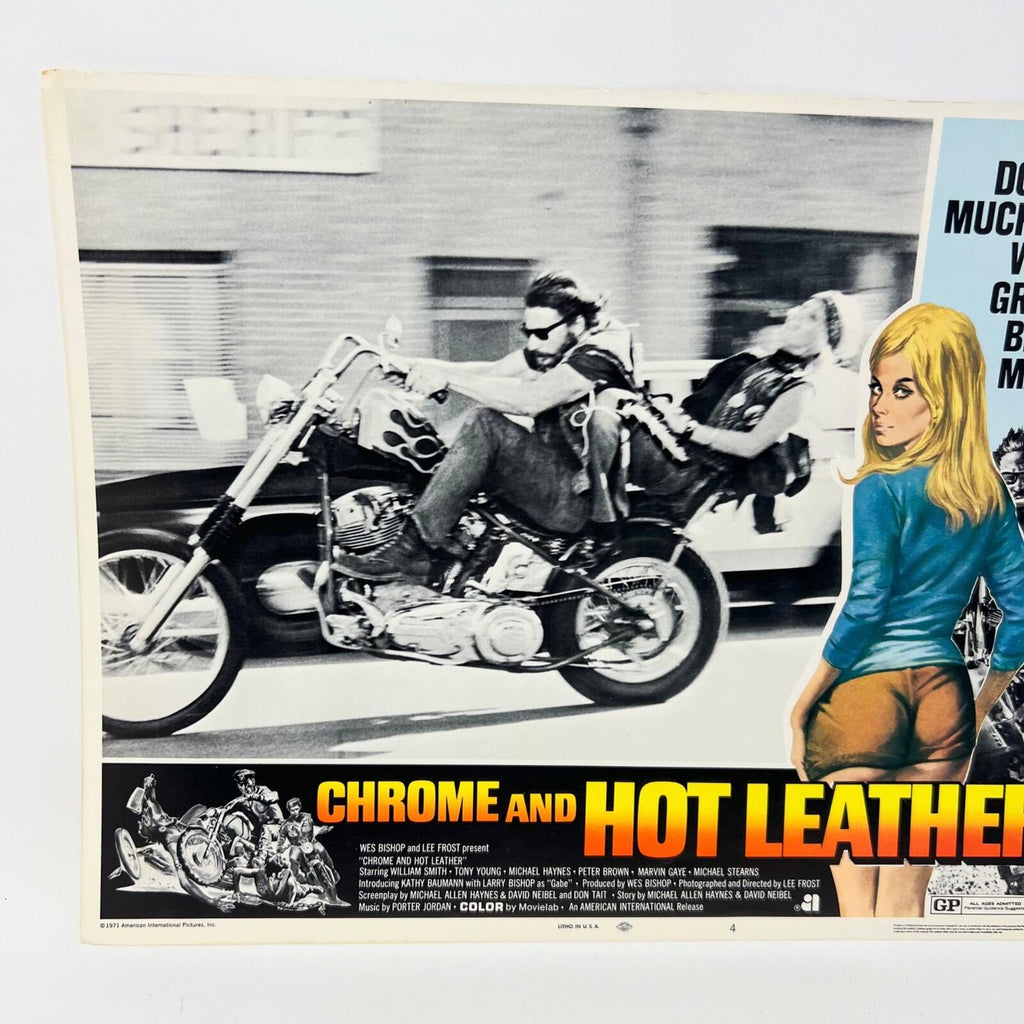 1971 Chrome And Hot Leather Movie Lobby Card No.4