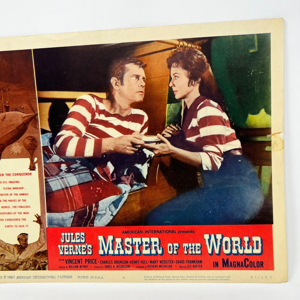 1961 Master Of The World Original Movie Lobby Card No.2 Jules Vernes Vince Price
