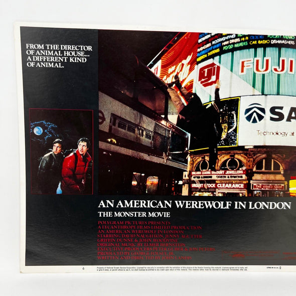 1981 An American Werewolf in London The Monster Orginal Movie Lobby Card No.6