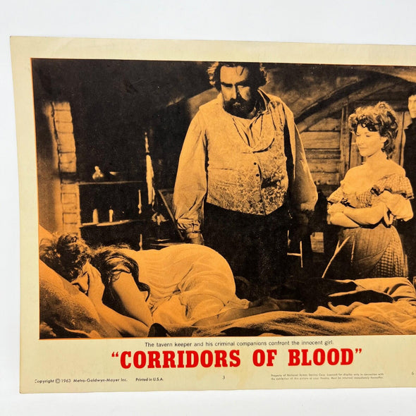 1963 Corridors Of Blood Orginal Movie Lobby Card No.3