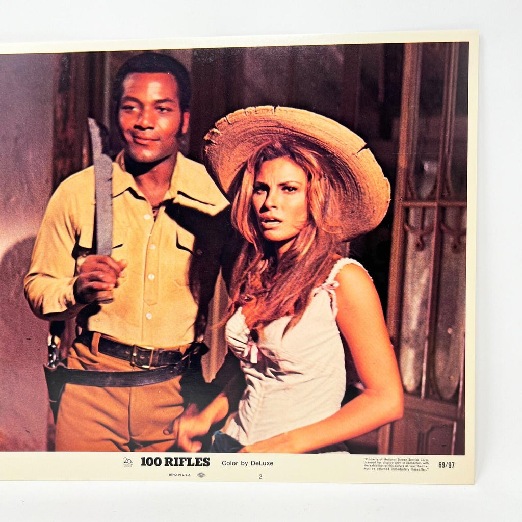 100 Rifles Movie Lobby Card Raquel Welch  Jim Brown No. 2