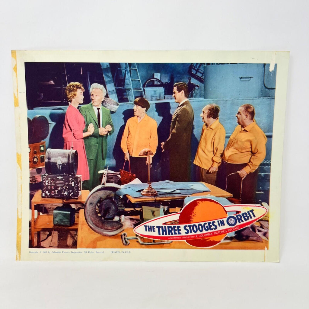 1962 The Three Stooges In Orbit Collectible Movie Lobby Card (g)