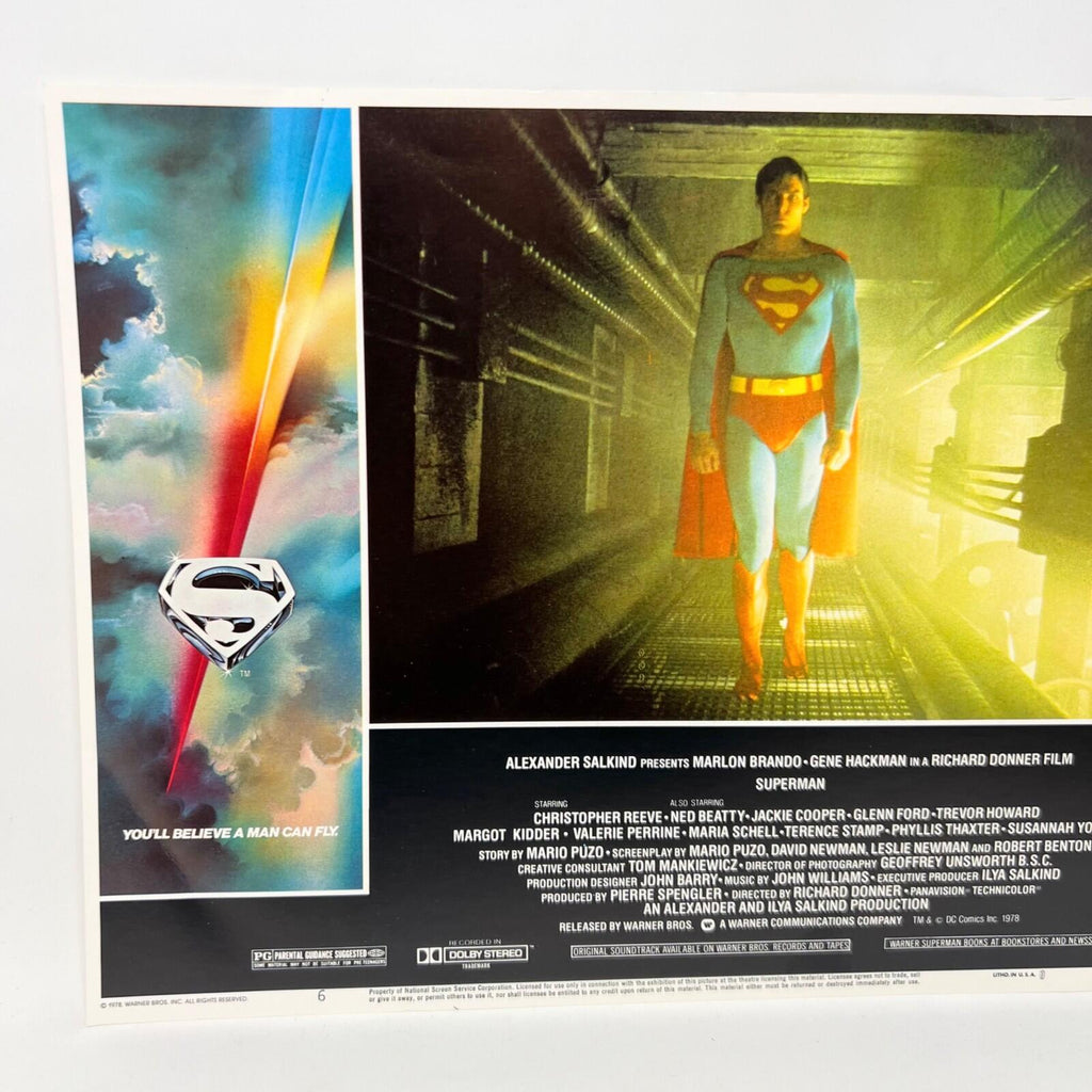 1979 Superman Collectible Movie Lobby Card No.6 Christopher Reeve