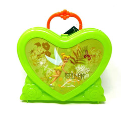 Disney Tinkerbell Green Heart Shaped Tink Lunch Box 9" X 8