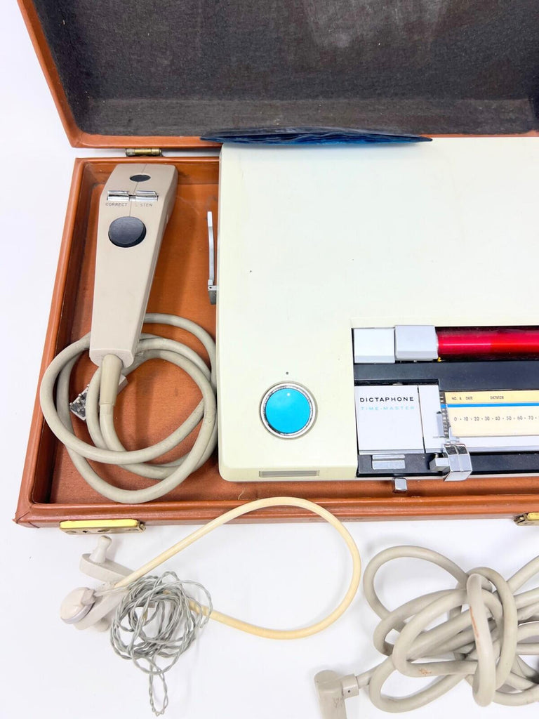 Vintage Dictaphone Time-Master Dictating Machine & Case, Model 128800